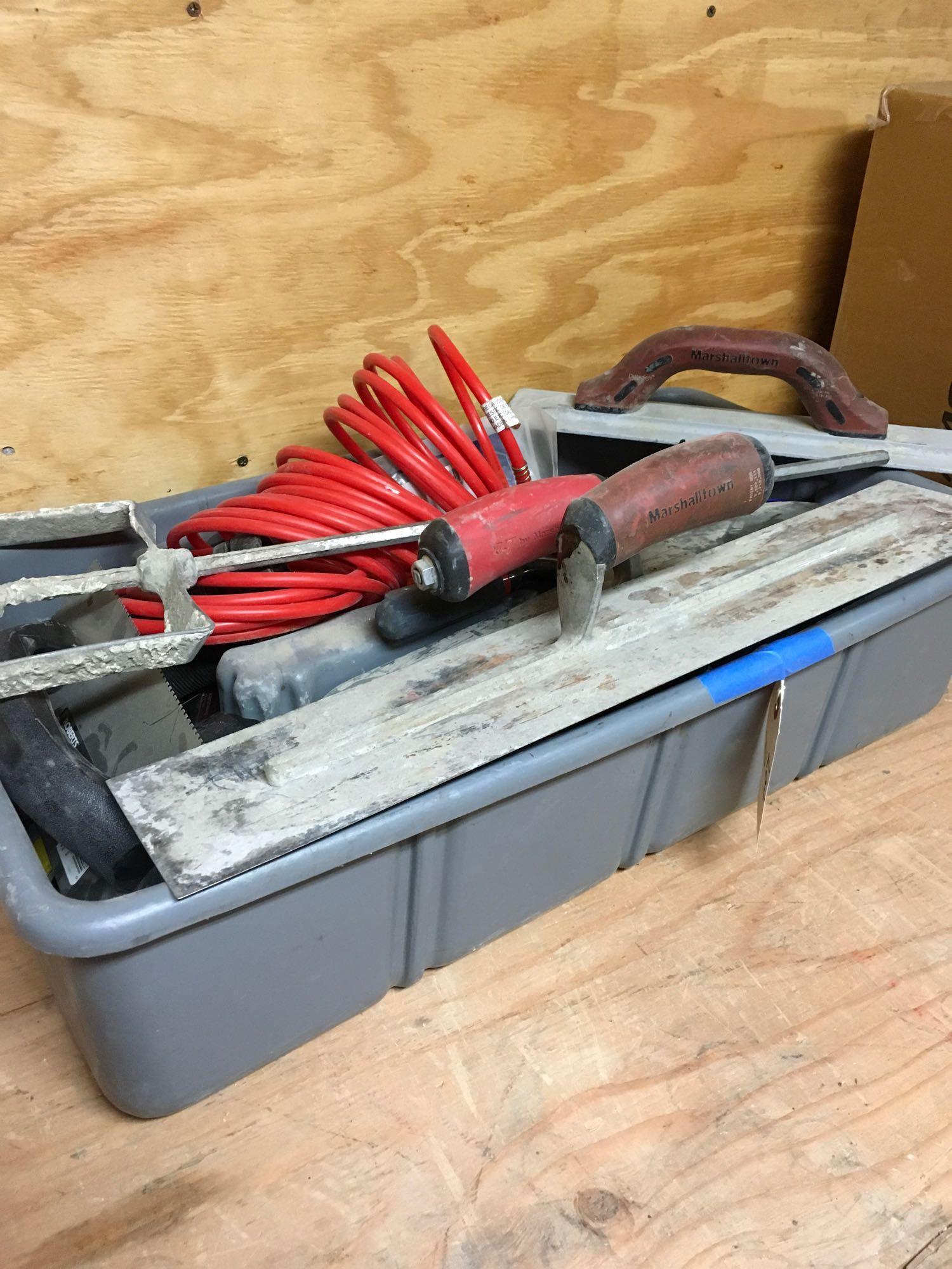 Misc tools. Trowels, mixing blade, tub bender, etc