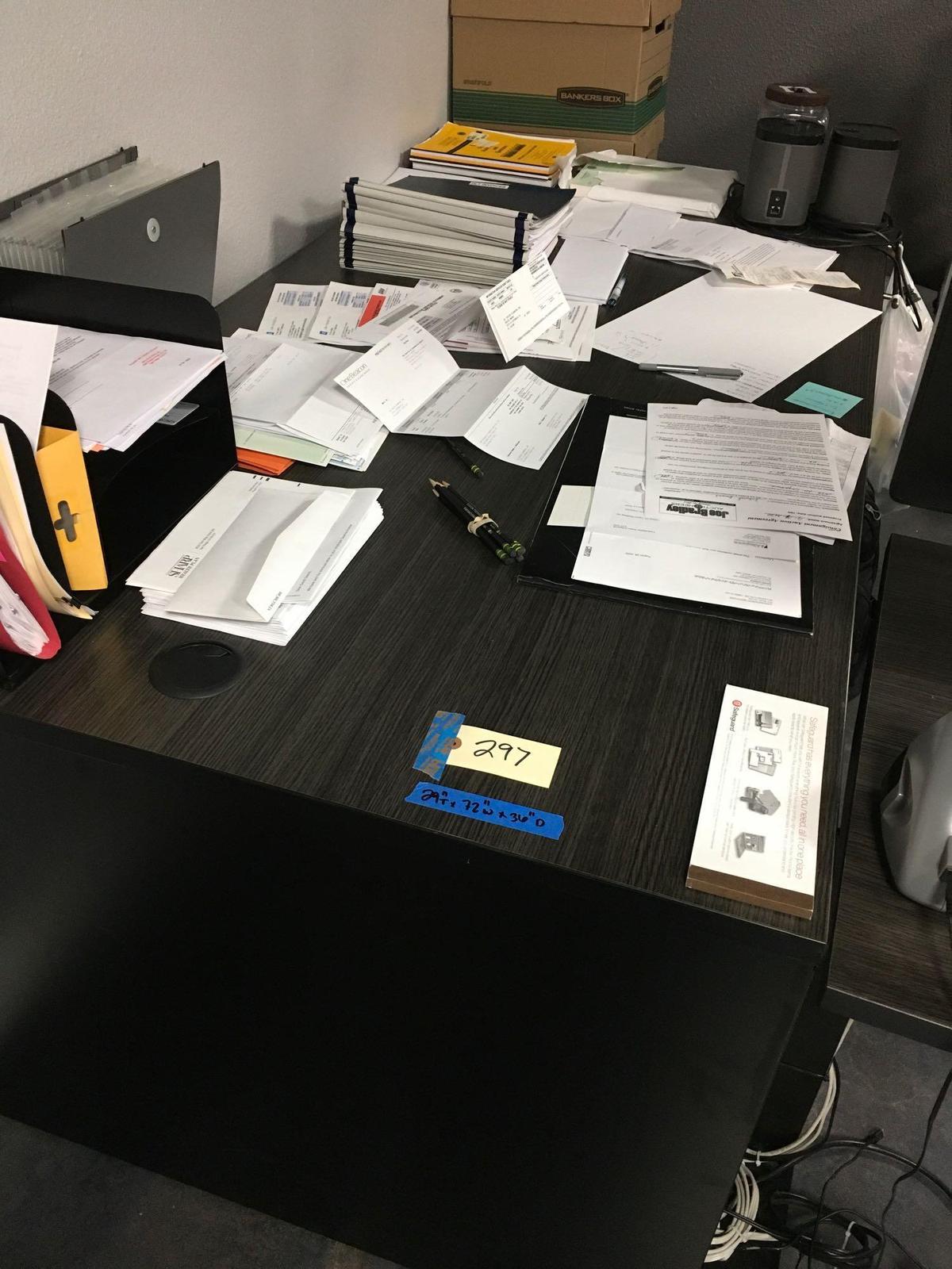 Maverick office desk with 3 drawers 29"t x 72"w x 36"d