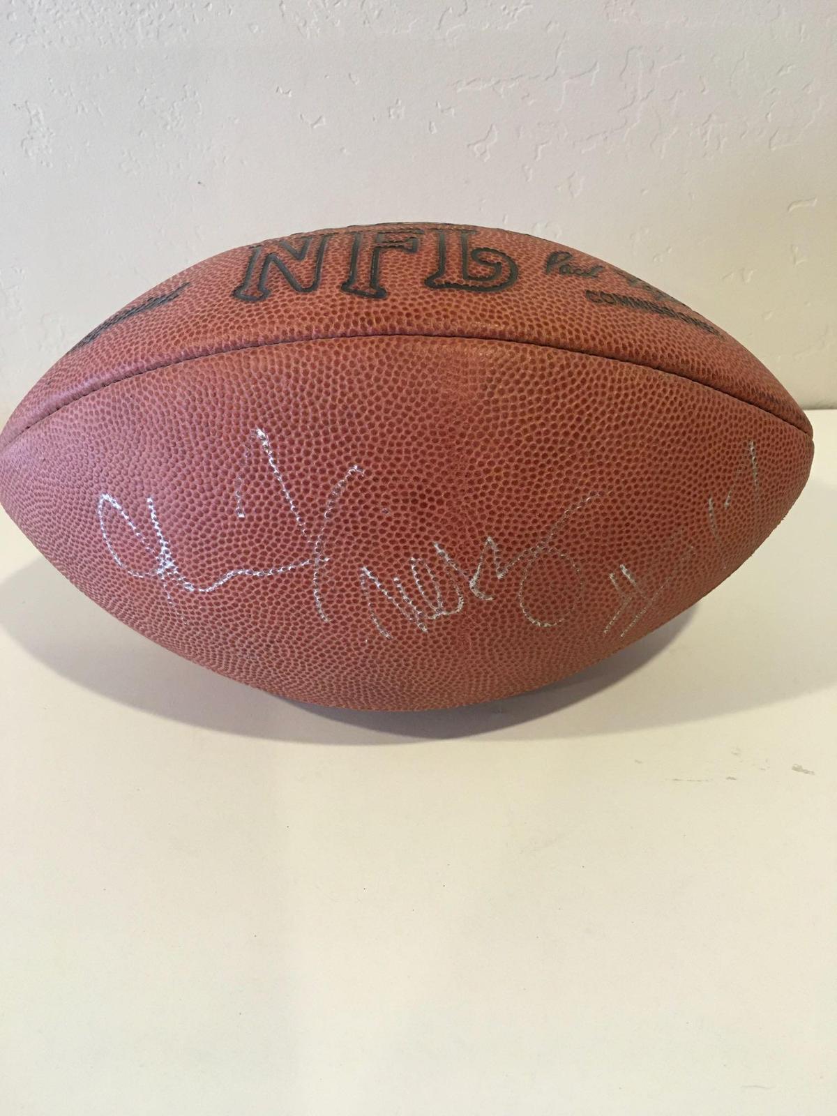 #17 SD Chargers John Friesz signed NFL football