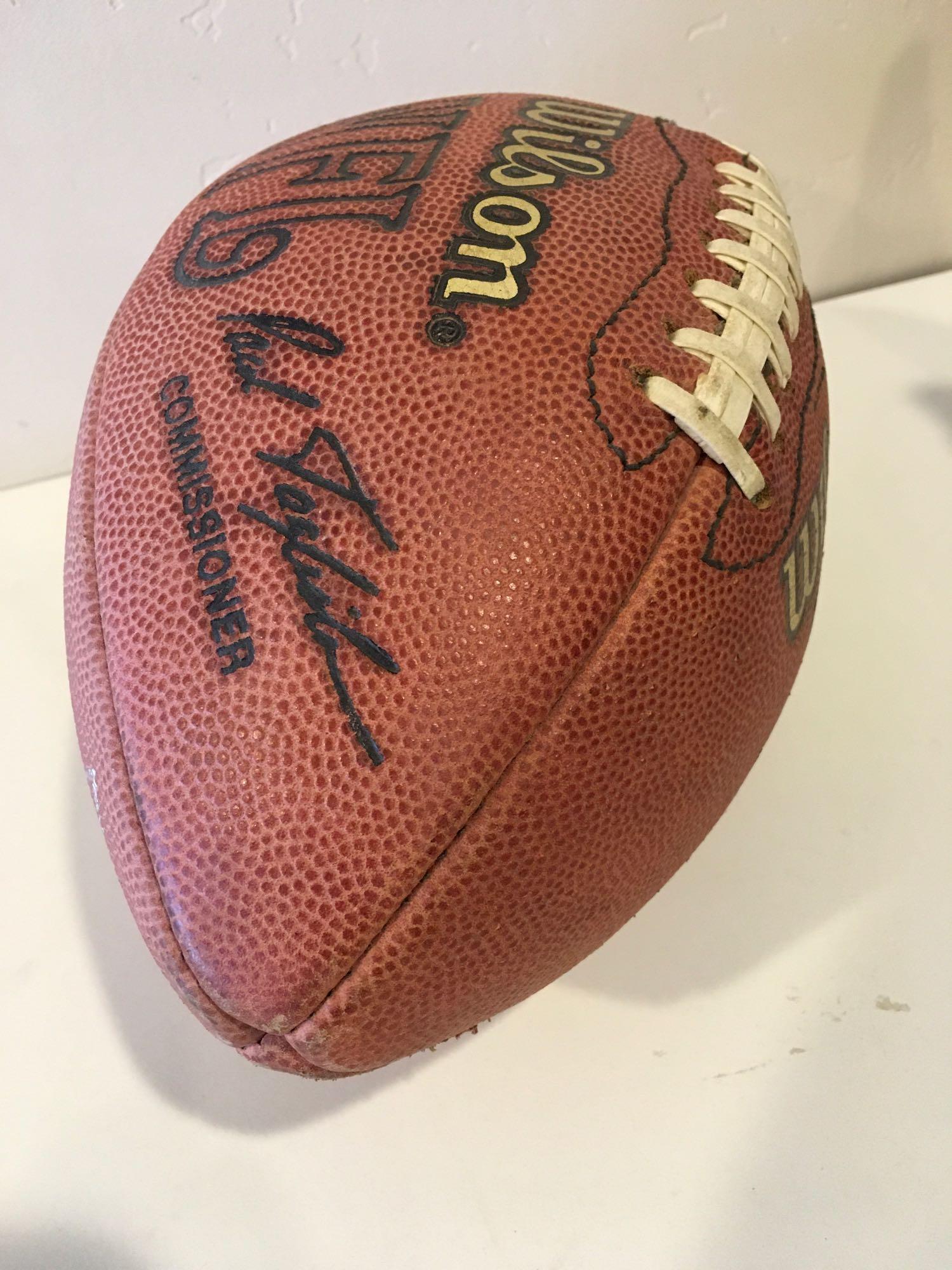 #17 SD Chargers John Friesz signed NFL football