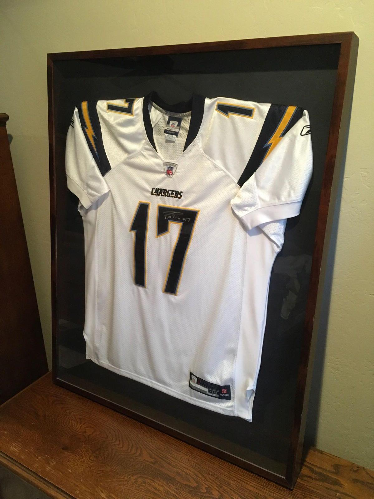 San Diego Chargers QB Philip Rivers Signed Jersey - Framed 41" t x 33" w x 2" d