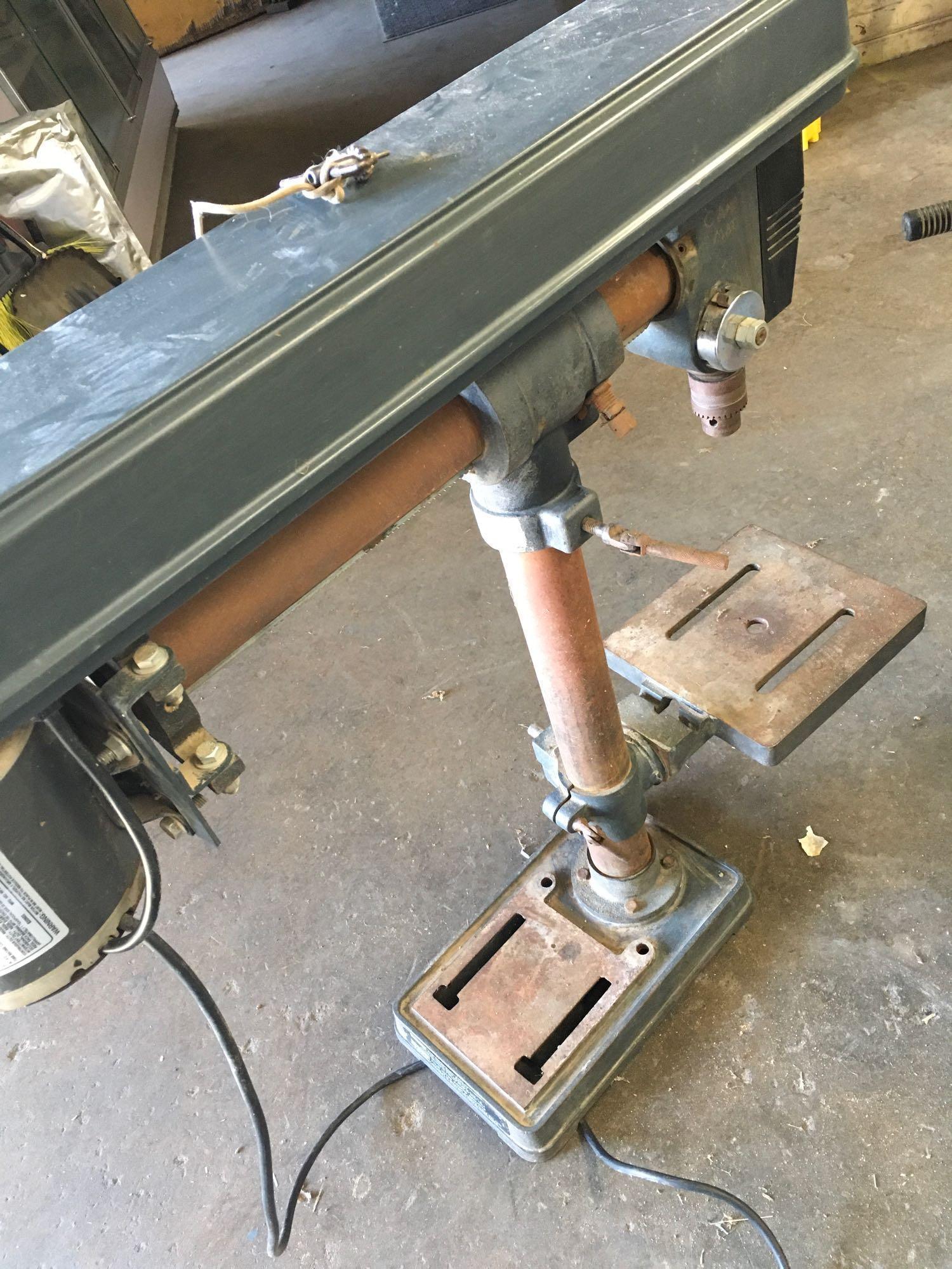 Craftsman 34" radial drill press model 149.21334. Works