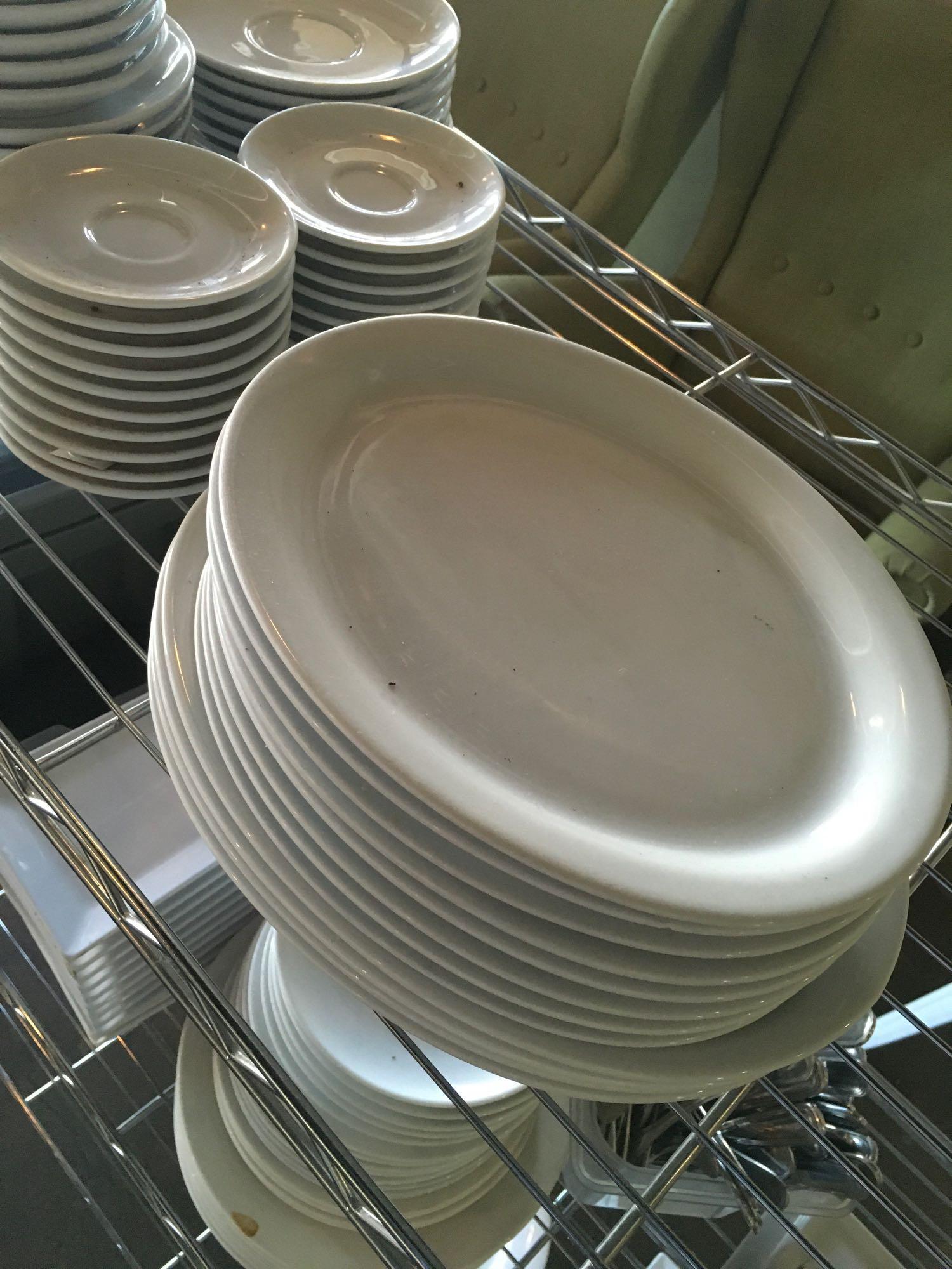 Lot. Assorted dishes, cutlery, etc. contents only