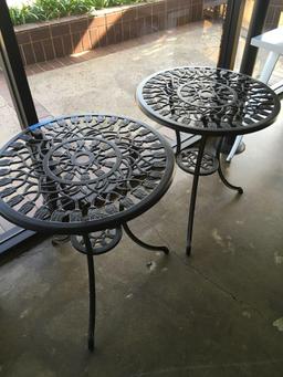 Round metal Bistro tables  26" x 23"