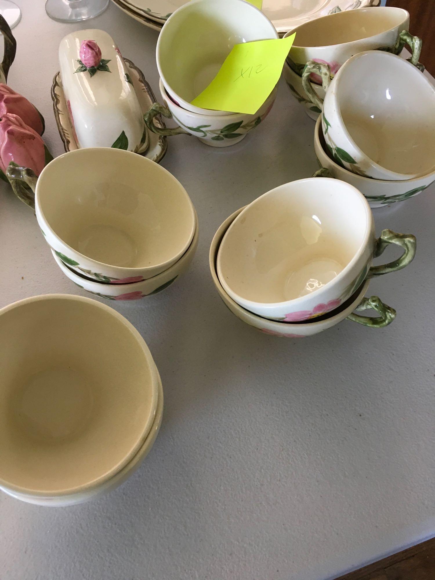 56 pieces. Vintage. Desert Rose Franciscan Earthenware and Made in the USA stamped china