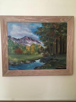 Framed oil painting 35" x 28"