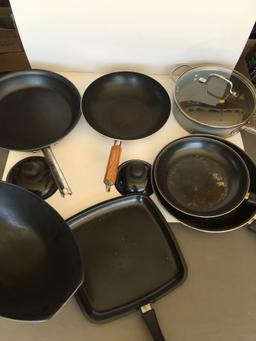 Lot. Pans, lids, etc.