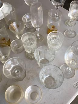 Royal Australian serving dish and assorted glassware