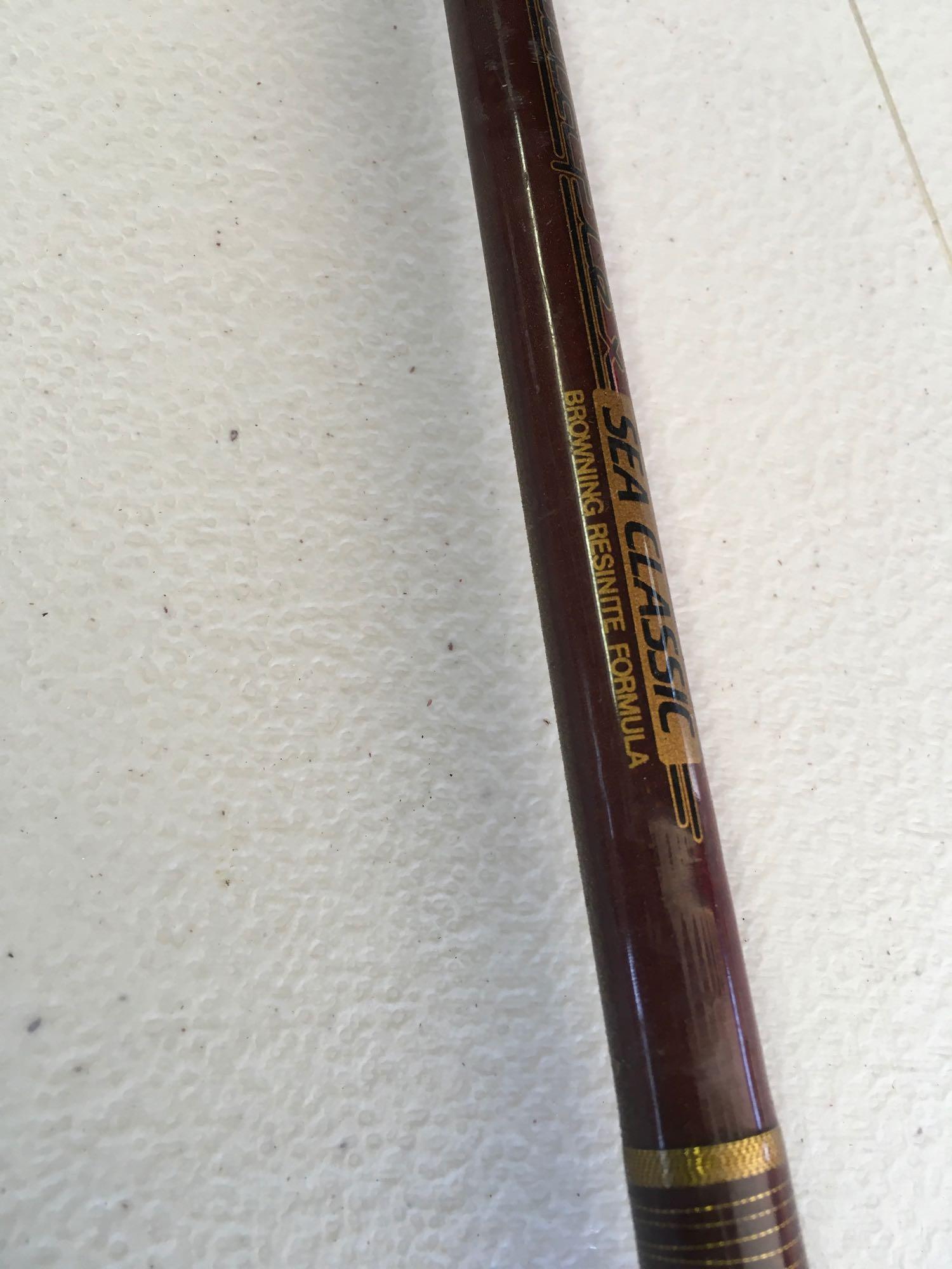 Vintage SilaFlex Sea Classic Browning Resinite Formula fishing rod with Penn No. 155 reel