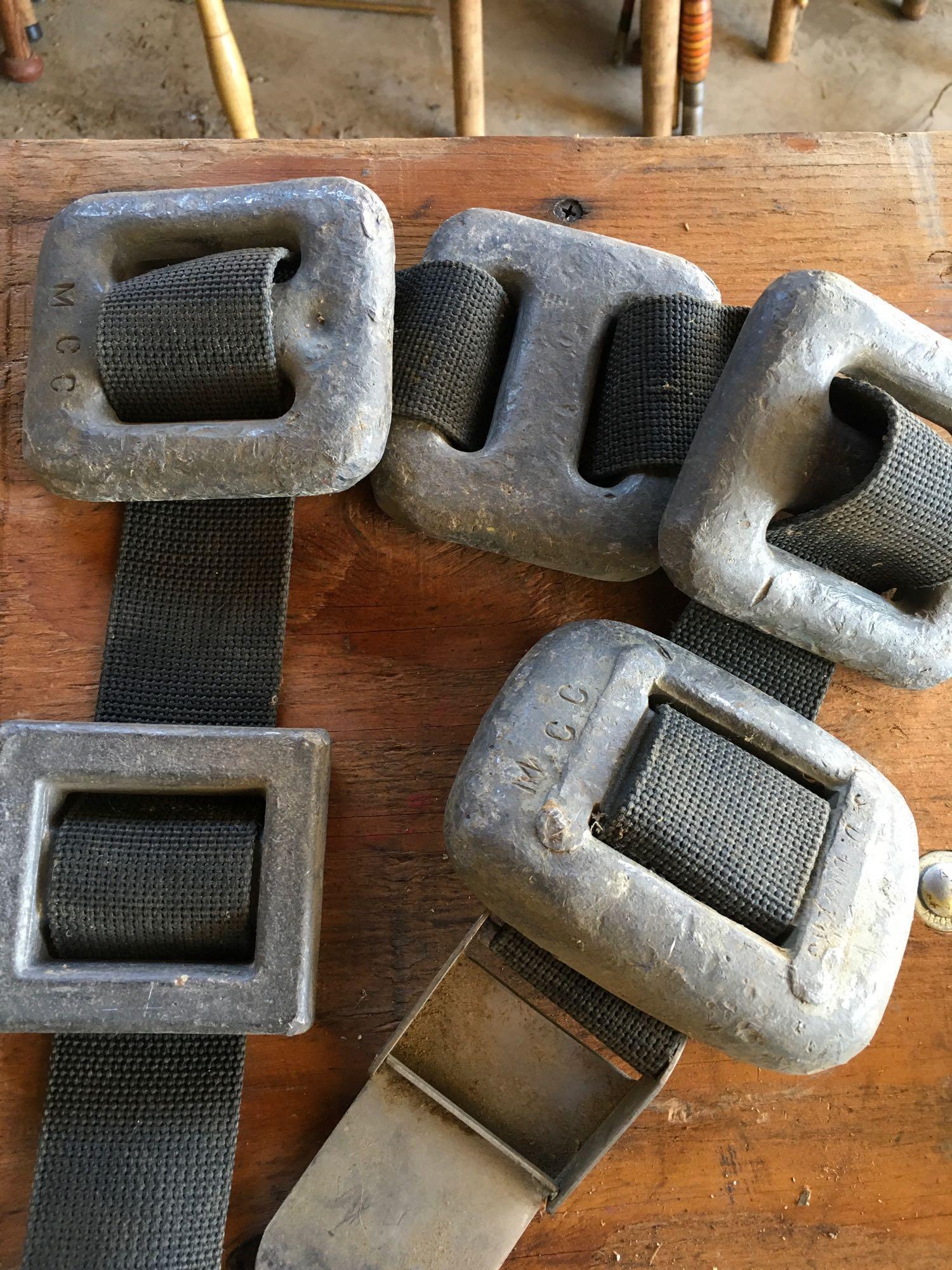 Divers Belts, 9 pieces lead weights