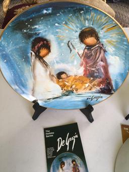 Vintage. De Grazia collectible plates. The Nativity & Little Pima Indian Drummer boy.