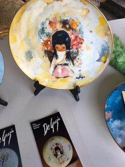 Vintage. De Grazia collectible plates. The Festival of Lights & The Flower Girl