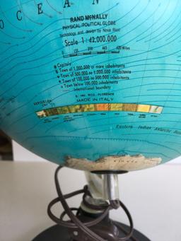 Rand McNally Physical/ Political globe, 1982 Rico Florence, made in Italy. Light Works