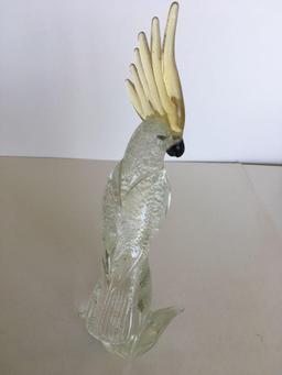 13" Formia Vetri Di Murano made in Italy glass bird art sculpture