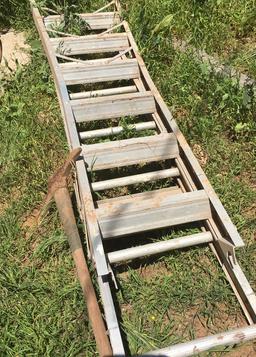 Aluminum ladder and pick