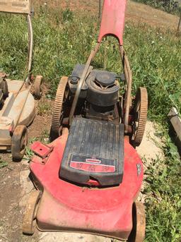 Vintage Lawn & Yard Equip. 3 mower's, Roto Hoe Shredder / Chipper, & Edger, All Sold As- Is