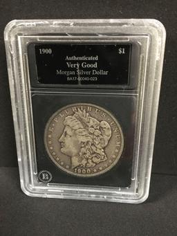 Morgan Silver Dollar 1900 Authenticated Very Good