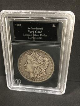 Morgan Silver Dollar 1900 Authenticated Very Good