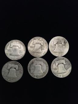 Franklin Half Dollars 3)1951 2)1953 1)1957