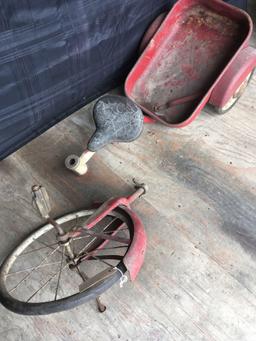 Vintage Elyria Ohio Tricycle Wagon Back Troxel Seat