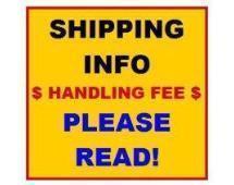 ** Shipping Information** READ ONLY **Do not bid on this lot**