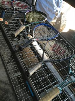 6 pieces. Assorted racquets