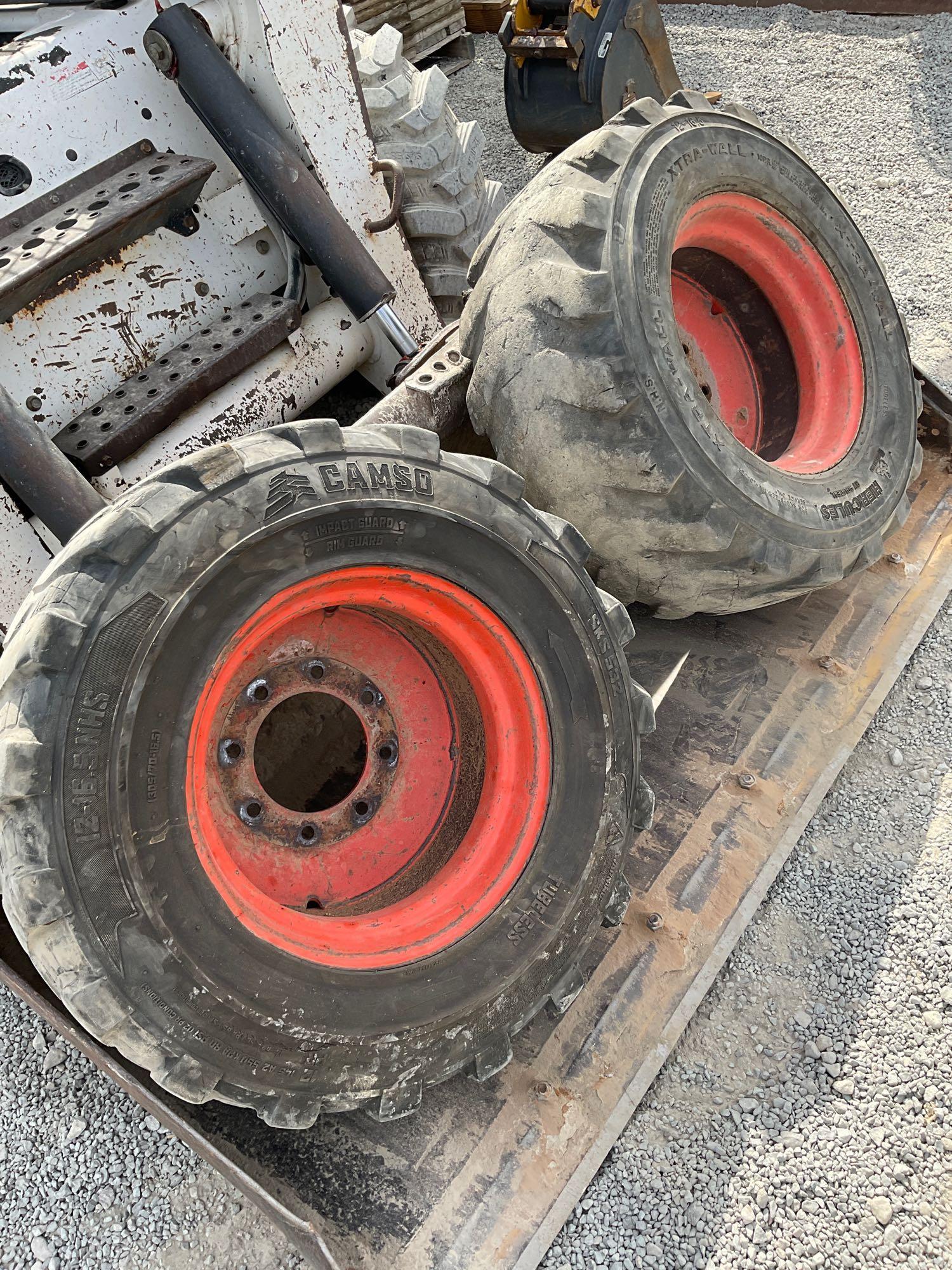 Bobcat S220 Skid Steer, diesel power with set of directional tires, 5587 hours with manual