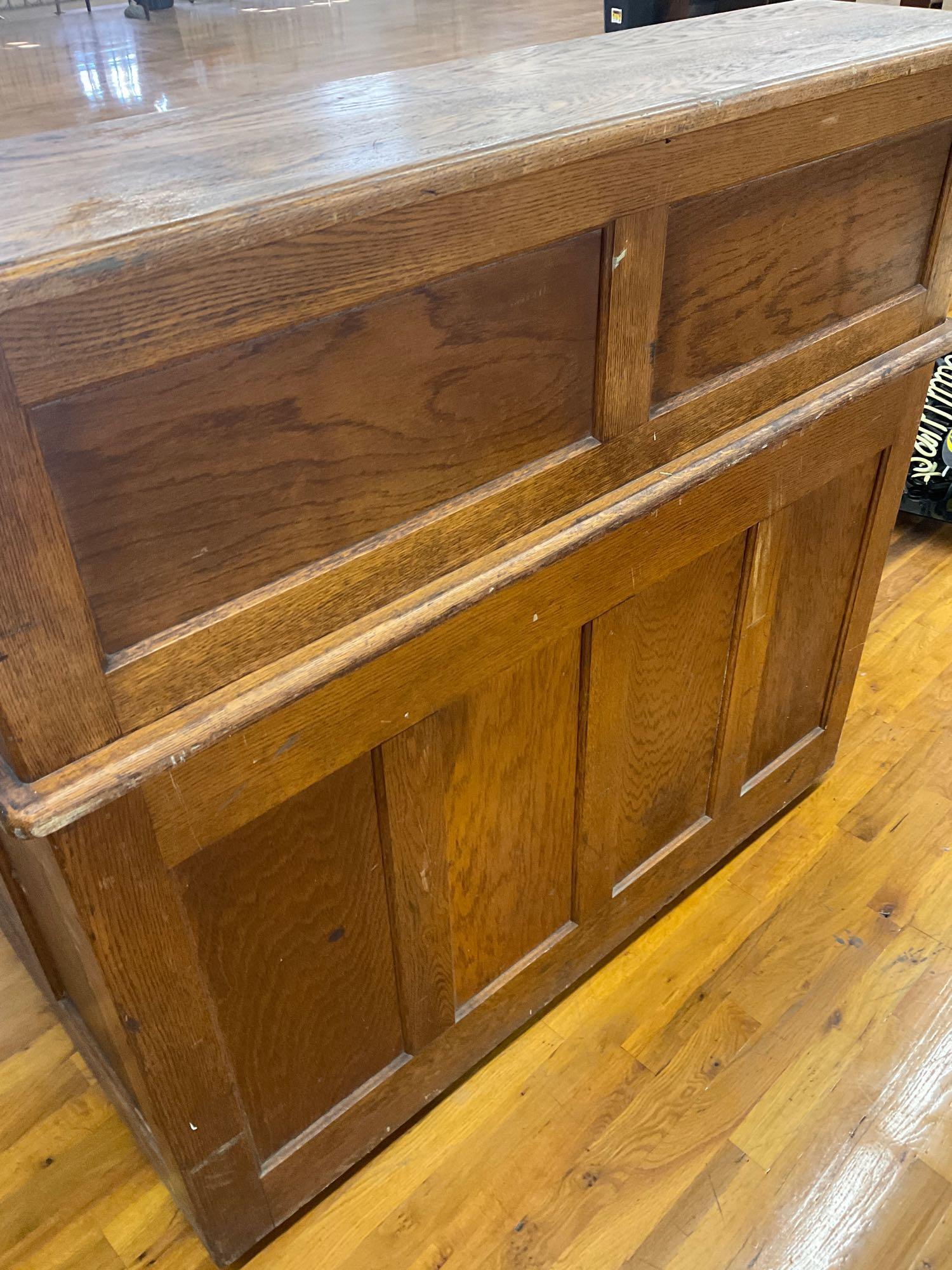 Antique roll top desk by Forest City Furniture Rockford Illinois. 44" x 48" x 34" on casters