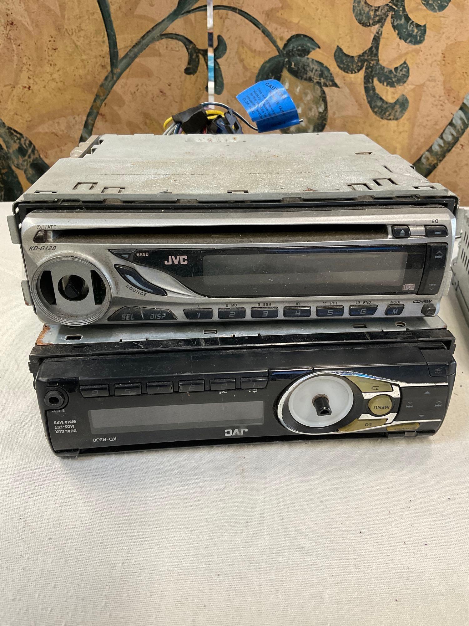 JVC car radios. 2 missing knobs. 3 pieces