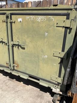 Delfasco locking storage outdoor container. 6' x 8' 8" x 3' 8"