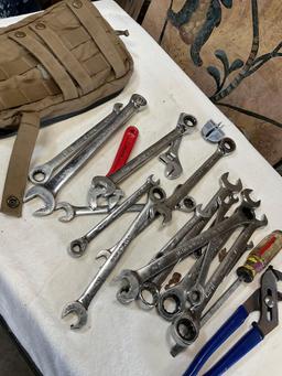 Assorted tools and pouch
