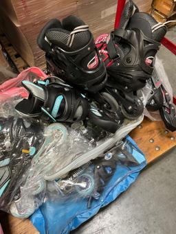 Assorted Roller blades, sizes, colors. 12