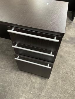 Cherryman office sectional 3 drawer desk. 47" x 21" x 30"