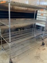 Metro Wire rack 30" x 72", 4 shelf, chrome on casters