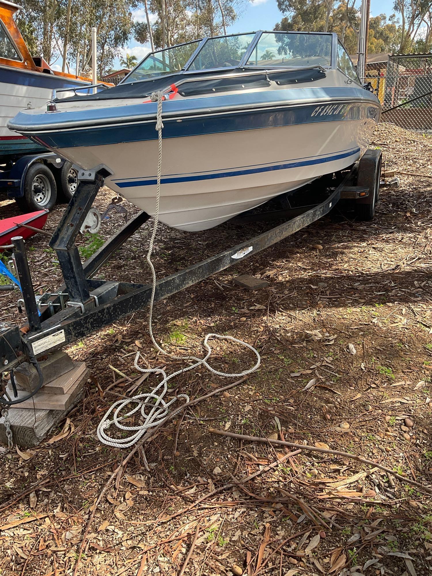 1988 20' Sea Rey, includes Trail Rite trailer, 4.3 ltr motor runs CF 8942 JR