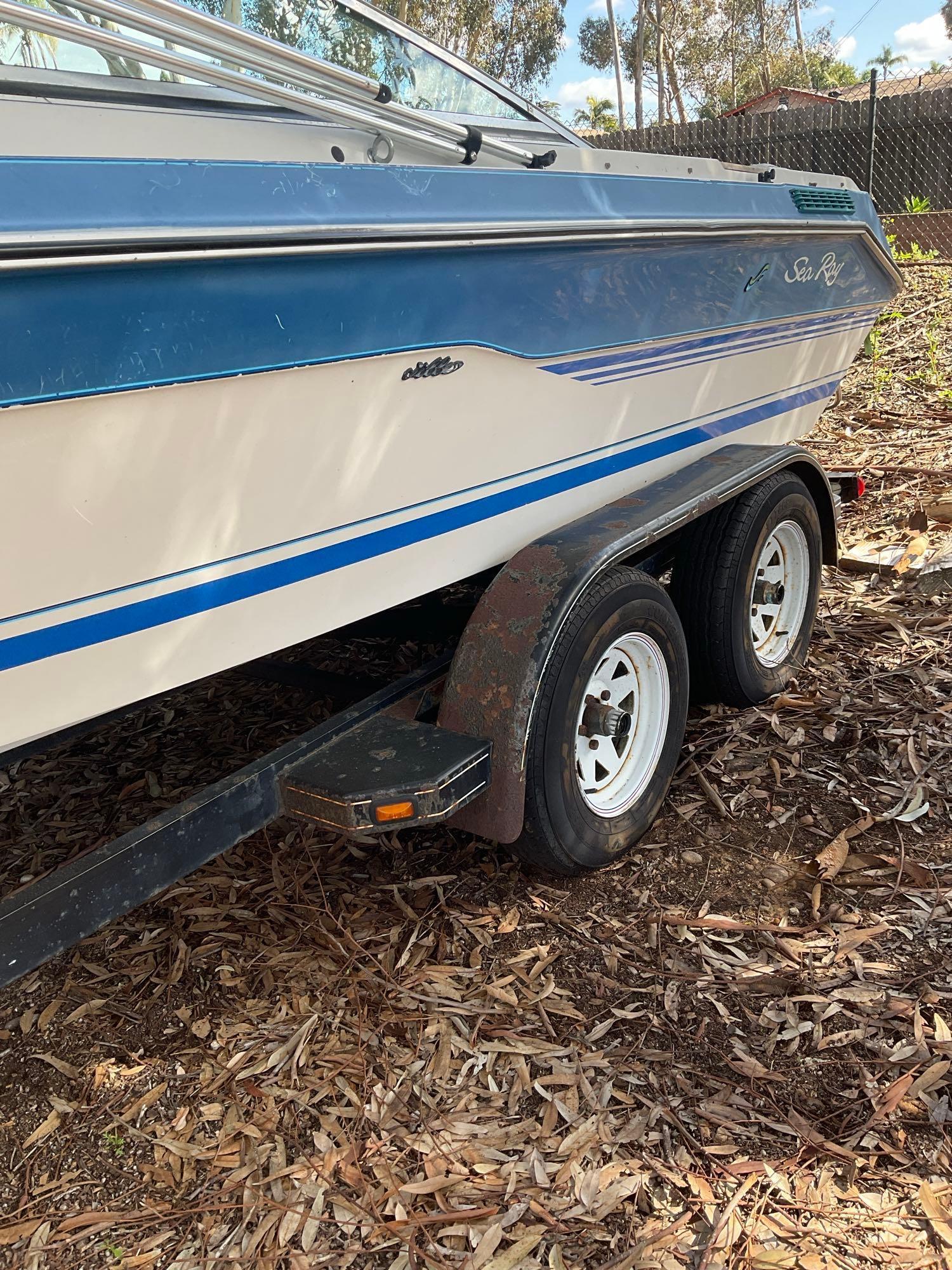 1988 20' Sea Rey, includes Trail Rite trailer, 4.3 ltr motor runs CF 8942 JR