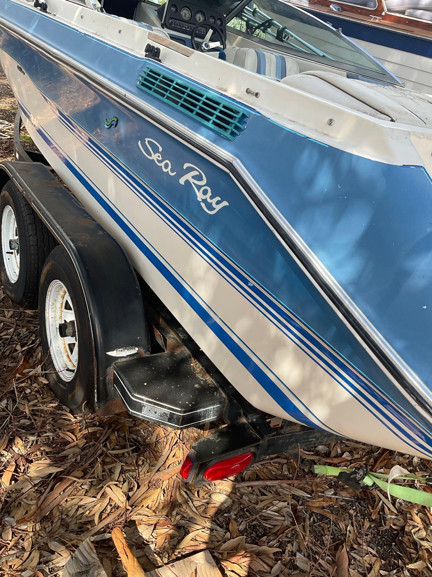 1988 20' Sea Rey, includes Trail Rite trailer, 4.3 ltr motor runs CF 8942 JR