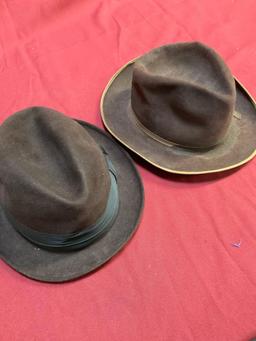 Francato Cappello & Eddy Bros hats. 2 pieces