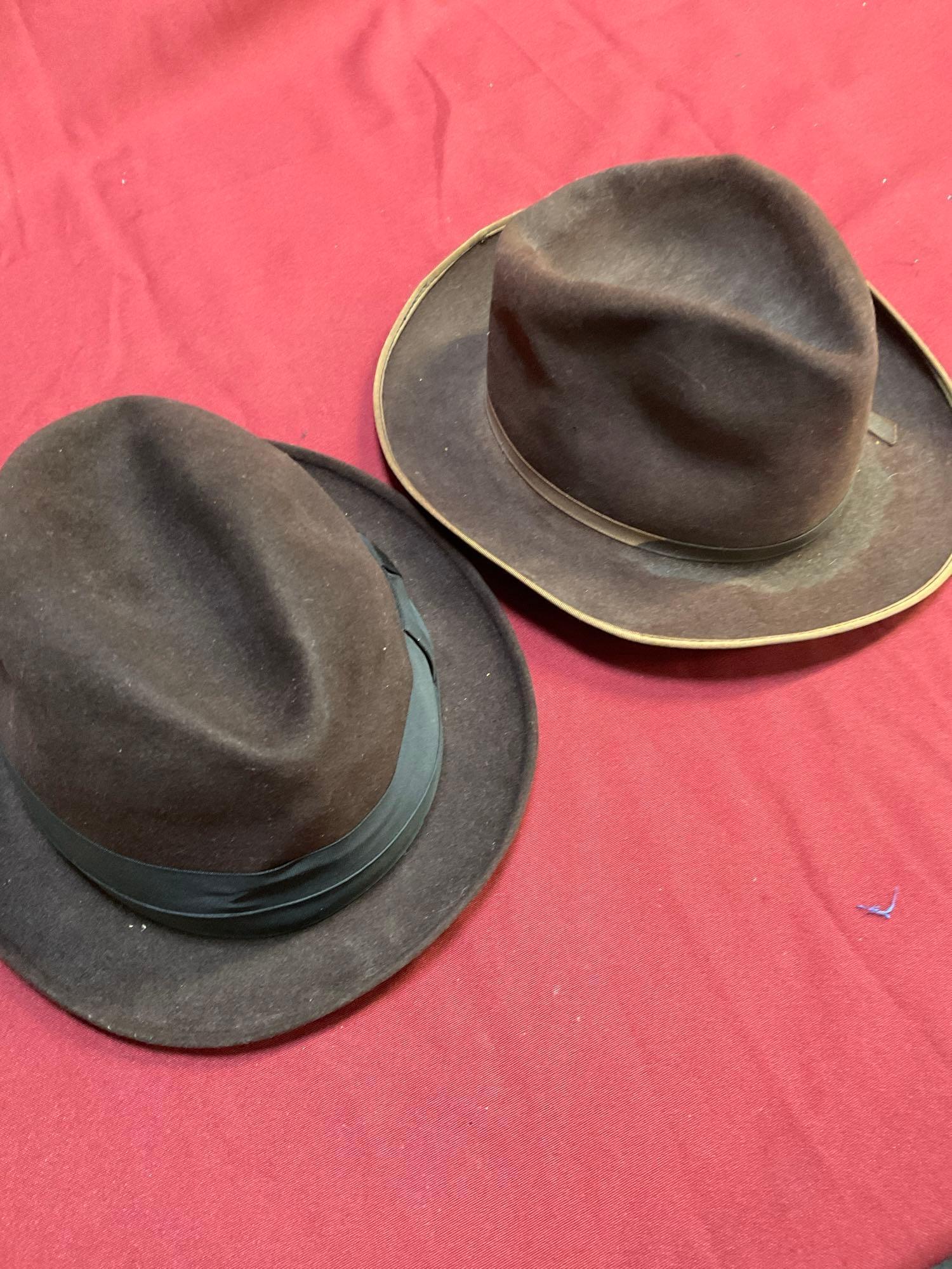 Francato Cappello & Eddy Bros hats. 2 pieces