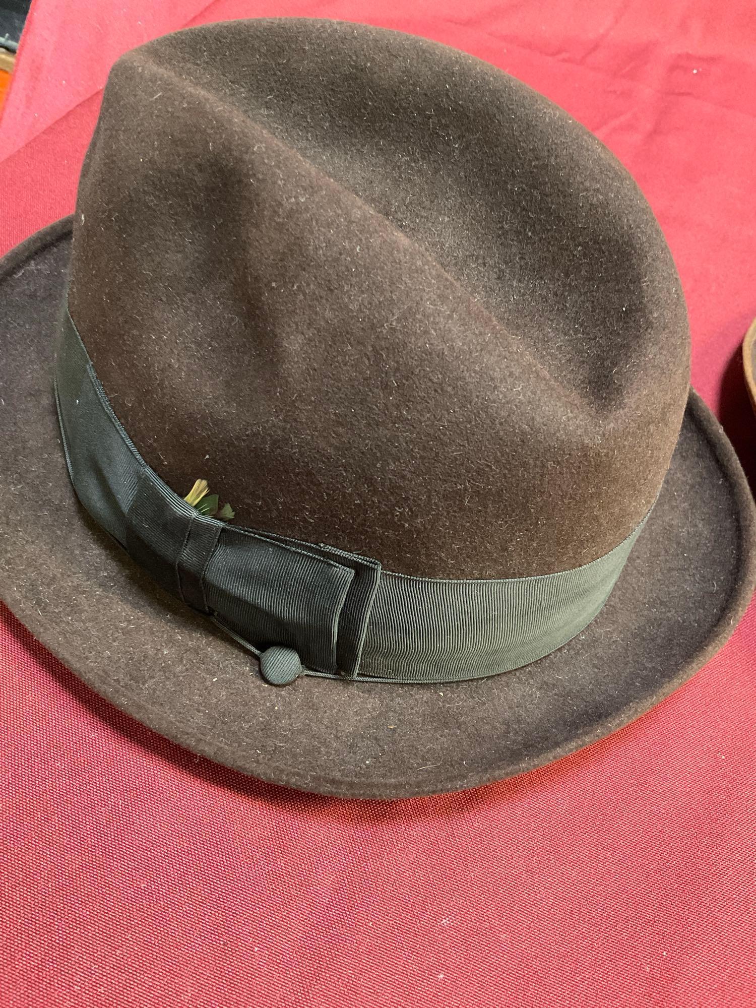 Francato Cappello & Eddy Bros hats. 2 pieces