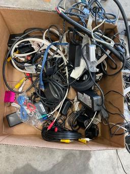 Large lot of assorted cables, converters, adapters, etc. Over 50 pieces