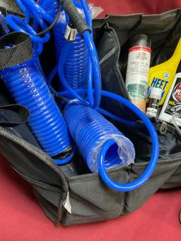 Produce bag and assorted sprays, Flaterup recoil air hose, etc