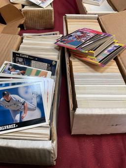 Thousands of collectible trading baseball cards