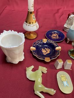 Assorted figurines, plates, vases, etc. 19 pieces