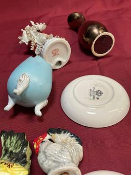 Assorted figurines, plates, vases, etc. 19 pieces