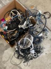 Large lot of assorted cables, converters, adapters, etc. Over 50 pieces