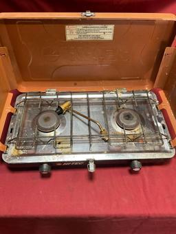 Hi-Tec propane camping stove, two burner,