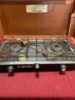 Hi-Tec propane camping stove, two burner,