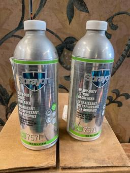 Sprayon citrus degreaser. 12 bottles each 14 oz