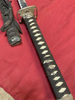 38" & 19" Samurai Swords. Measurement includes blade length with handles. 2 pieces